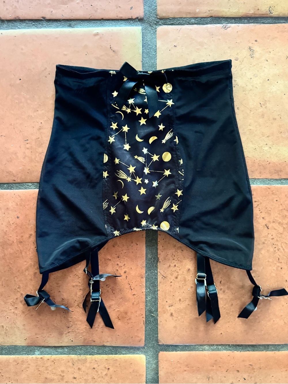 Bettie Page Lingerie Cosmic Print Girdle